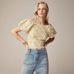 J.Crew Fitted Puff-sleeve Top in Liberty™ Capel Fabric